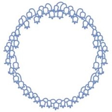 Bluebell Floral Wreath Garland Circle Frame