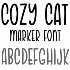 cozy cat marker font
