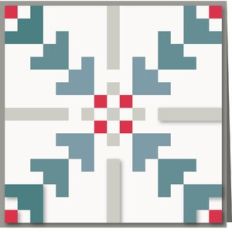 Card Snowflake X Patchwork Block