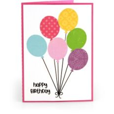 5X7 Card Happy Birthday Balloon Cluster