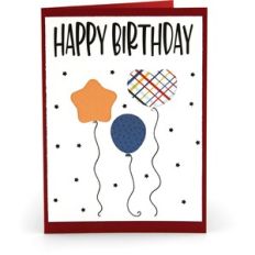 5X7 Card Happy Birthday Balloons