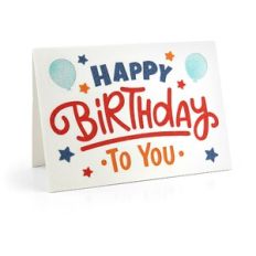 5X7 Card Happy Birthday Words