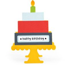 5X7 Shaped Card Birthday Cake
