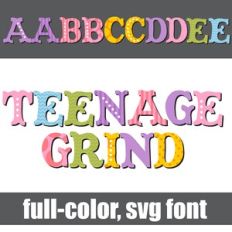 Teenage Grind Color Font