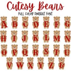 Cutesy Bears A Colorful Dingbat Font