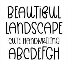 BFC Beautiful Landscape Quirky Cute Fun Handwriting Font