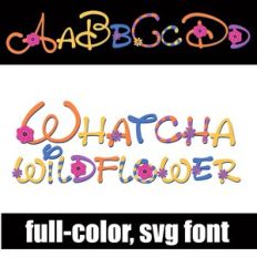 Whatcha Wildflower Color Font