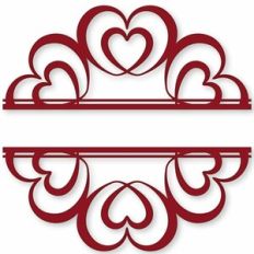 split heart wreath