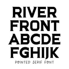 BFC River Front Pointed Western Serif Block Font