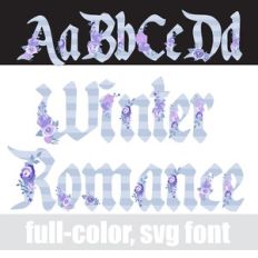 Winter Romance Color Font