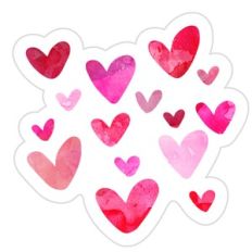 Print and Cut Watercolor Hearts