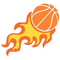 Basketball with Flames