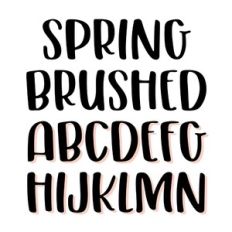 BFC Spring Brushed Tall Simple Brush Handwriting Font