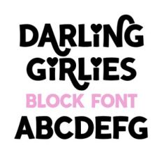 BFC Darling Girlies Block Swooped Valentine's Day Font
