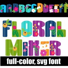 Floral Mixer Color Font