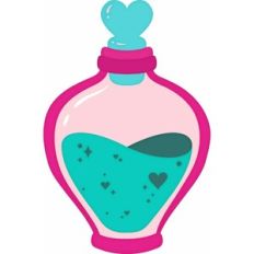 Love potion bottle (teal potion)