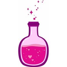 Love potion bottle (pink potion)