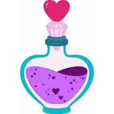 Love potion bottle (lavender potion)