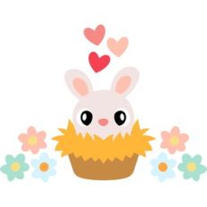 bunny in a straw basket