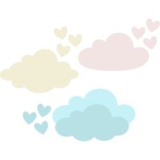 clouds hearts