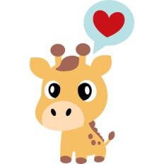 giraffe comic balloon love