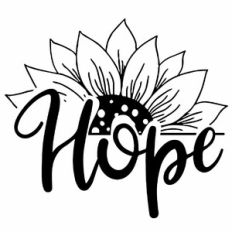 Hope Sunflower Word