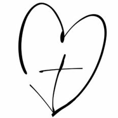Painted Ink Cross Heart