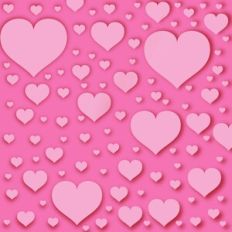 Embossed Pink Hearts Background Pattern