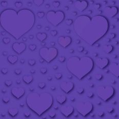 Embossed Purple Hearts Background Pattern