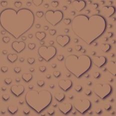 Embossed Kraft Tan Hearts Background Pattern