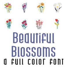 Beautiful Blossoms Full Color Font