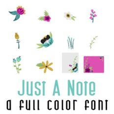 Just A Note Full Color Font