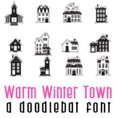 Warm Winter Town Doodlebat Font