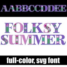 Folksy Violet Color Font