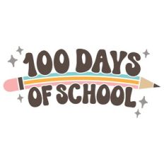 100 Days of School Retro Pencil