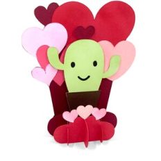 Grid Pop Up Card Valentine Cactus