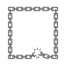 broken chain border