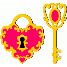 heart lock and key