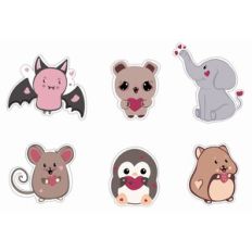 Valentine's Day Cute Animal Stickers