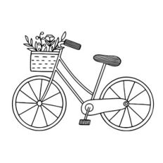 Bicycle with flowers