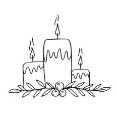 Candles with leaves