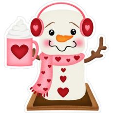 Love Smores Snowman with Cocoa