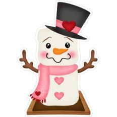 Love Smores Snowman with hat