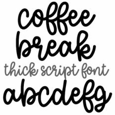 coffee break thick script font