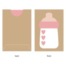 Girl Baby Bottle Gift Card Holder