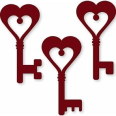 heart skeleton keys - set of 3