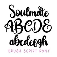 BFC Soulmate Bold Brush Script Valentine's Day Cursive Font