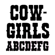 BFC Cowgirls Chunky Cute Display Western Font