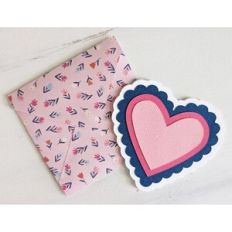 valentine doily heart card and envelope