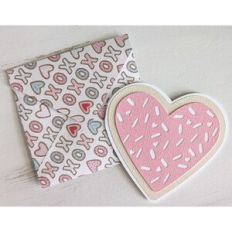 sugar cookie sprinkle heart card and envelope